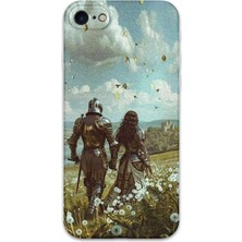 iPhone Se 2020 Uyumlu Retro Desenli Telefon Kılıfı + Ekran Koruyucu - 5843