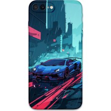 iPhone 7 Plus Uyumlu Araba Desenli Telefon Kılıfı + Ekran Koruyucu - 5763