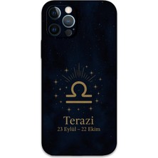 iPhone 12 Pro Uyumlu Terazi Burcu Desenli Telefon Kılıfı + Ekran Koruyucu - 5774