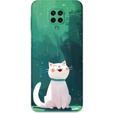 Xiaomi Redmi Note 9 Pro Uyumlu Kedi Desenli Telefon Kılıfı + Ekran Koruyucu - 5781