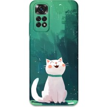 Xiaomi Redmi Note 11 Uyumlu Kedi Desenli Telefon Kılıfı + Ekran Koruyucu - 5781