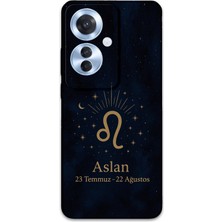 Oppo Reno 11F Uyumlu Aslan Burcu Desenli Telefon Kılıfı + Ekran Koruyucu - 5772