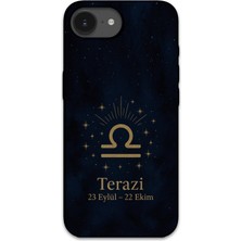 iPhone 16E Uyumlu Terazi Burcu Desenli Telefon Kılıfı + Ekran Koruyucu - 5774