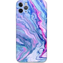 iPhone 11 Pro Max Uyumlu Mermer Desenli Telefon Kılıfı + Ekran Koruyucu - 5816