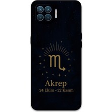 Oppo Reno 4 Lite Uyumlu Akrep Burcu Desenli Telefon Kılıfı + Ekran Koruyucu - 5775