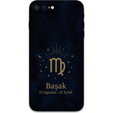 iPhone 8 Plus Uyumlu Başak Burcu Desenli Telefon Kılıfı + Ekran Koruyucu - 5773