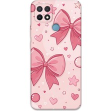 Oppo A15S Uyumlu Kurdele Desenli Telefon Kılıfı + Ekran Koruyucu - 5803