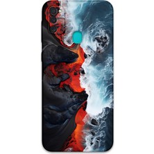 Galaxy M30S Uyumlu Kurdele Desenli Telefon Kılıfı + Ekran Koruyucu - 5802