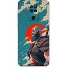 Xiaomi Redmi Note 9 Uyumlu Kratos Desenli Telefon Kılıfı + Ekran Koruyucu - 5824