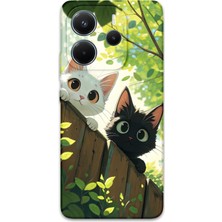 Xiaomi Redmi Note 14 4g Uyumlu Kedi Desenli Telefon Kılıfı + Ekran Koruyucu - 5785