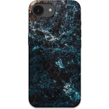 iPhone 16E Uyumlu Mermer Desenli Telefon Kılıfı + Ekran Koruyucu - 5819