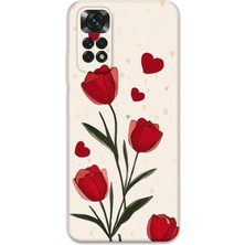 Xiaomi Redmi Note 11S Uyumlu Çiçek Desenli Telefon Kılıfı + Ekran Koruyucu - 5789