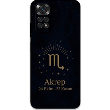 Xiaomi Redmi Note 11S Uyumlu Akrep Burcu Desenli Telefon Kılıfı + Ekran Koruyucu - 5775