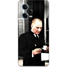 Xiaomi Redmi Note 12 Pro 5g Uyumlu Atatürk Desenli Telefon Kılıfı + Ekran Koruyucu - 5850