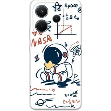 Xiaomi Redmi Note 14 5g Uyumlu Astronot Desenli Telefon Kılıfı + Ekran Koruyucu - 5858