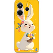 Xiaomi Redmi Note 14 4g Uyumlu Tavşan Desenli Telefon Kılıfı + Ekran Koruyucu - 5807