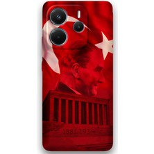 Xiaomi Redmi Note 14 5g Uyumlu Atatürk Desenli Telefon Kılıfı + Ekran Koruyucu - 5848