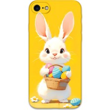 iPhone Se 2020 Uyumlu Tavşan Desenli Telefon Kılıfı + Ekran Koruyucu - 5806