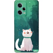 Xiaomi Redmi Note 12 5g Uyumlu Kedi Desenli Telefon Kılıfı + Ekran Koruyucu - 5781
