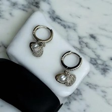 Novada 925 Ayar Gümüş Zirkon Taşlı Istiridye Inci Detaylı Küpe