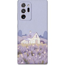 Galaxy Note 20 Ultra Uyumlu Çiçek Desenli Telefon Kılıfı + Ekran Koruyucu - 5800