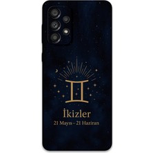 Galaxy A72 Uyumlu Ikizler Burcu Desenli Telefon Kılıfı + Ekran Koruyucu - 5770