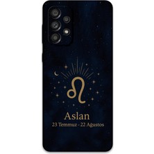 Galaxy A52 Uyumlu Aslan Burcu Desenli Telefon Kılıfı + Ekran Koruyucu - 5772