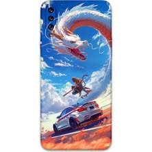 Galaxy A20S Uyumlu Araba Desenli Telefon Kılıfı + Ekran Koruyucu - 5764