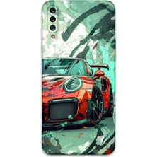 Galaxy A20S Uyumlu Araba Desenli Telefon Kılıfı + Ekran Koruyucu - 5765