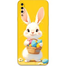 Galaxy A20S Uyumlu Tavşan Desenli Telefon Kılıfı + Ekran Koruyucu - 5806