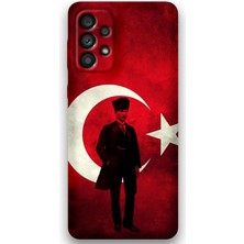 Galaxy A33 Uyumlu Atatürk Desenli Telefon Kılıfı + Ekran Koruyucu - 5849