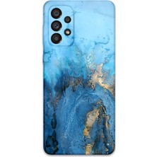 Galaxy A73 Uyumlu Mermer Desenli Telefon Kılıfı + Ekran Koruyucu - 5812