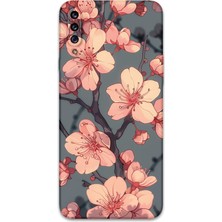 Galaxy A20S Uyumlu Çiçek Desenli Telefon Kılıfı + Ekran Koruyucu - 5801