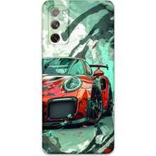 Galaxy S20 Fe Uyumlu Araba Desenli Telefon Kılıfı + Ekran Koruyucu - 5765