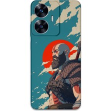 Realme C55 Uyumlu Kratos Desenli Telefon Kılıfı + Ekran Koruyucu - 5824