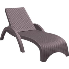 Omnipazar TRK-860 Siesta Fiji Rattan Desenli Ayarlanabilir Lüks Şezlong