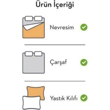 Fırfırlı Tek Kişilik Nevresim Takımı Gri