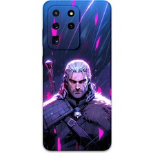 Galaxy S20 Ultra Uyumlu Geralt Desenli Telefon Kılıfı + Ekran Koruyucu - 5826