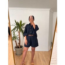 Denim Gömlek Şort Takım