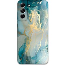 Galaxy S21 Plus Uyumlu Mermer Desenli Telefon Kılıfı + Ekran Koruyucu - 5814
