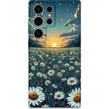 Galaxy S25 Ultra Uyumlu Çiçek Desenli Telefon Kılıfı + Ekran Koruyucu - 5792