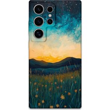 Galaxy S24 Ultra Uyumlu Uzay Desenli Telefon Kılıfı + Ekran Koruyucu - 5871