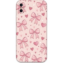 iPhone Xs Uyumlu Kurdele Desenli Telefon Kılıfı + Ekran Koruyucu - 5802