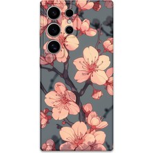 Galaxy S24 Ultra Uyumlu Çiçek Desenli Telefon Kılıfı + Ekran Koruyucu - 5801