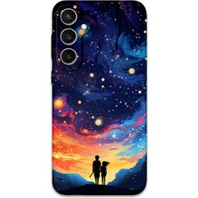 Galaxy S24 Fe Uyumlu Uzay Desenli Telefon Kılıfı + Ekran Koruyucu - 5863