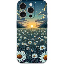 iPhone 15 Pro Uyumlu Çiçek Desenli Telefon Kılıfı + Ekran Koruyucu - 5792