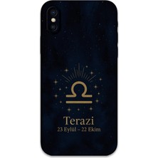iPhone Xs Max Uyumlu Terazi Burcu Desenli Telefon Kılıfı + Ekran Koruyucu - 5774