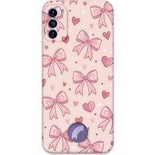 Reeder S19 Max Pro S Uyumlu Kurdele Desenli Telefon Kılıfı + Ekran Koruyucu - 5802