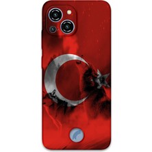 Reeder S23 Pro Max Uyumlu Türk Bayrağı Desenli Telefon Kılıfı + Ekran Koruyucu - 5854