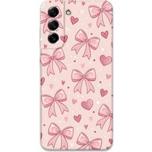 Galaxy S22 Plus Uyumlu Kurdele Desenli Telefon Kılıfı + Ekran Koruyucu - 5802